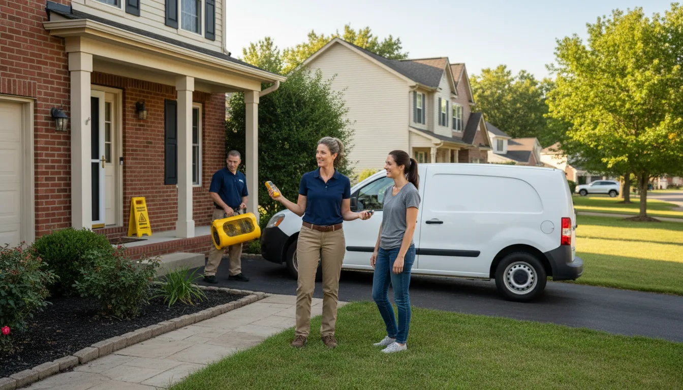 Residential water damage restoration in Carol Stream, IL